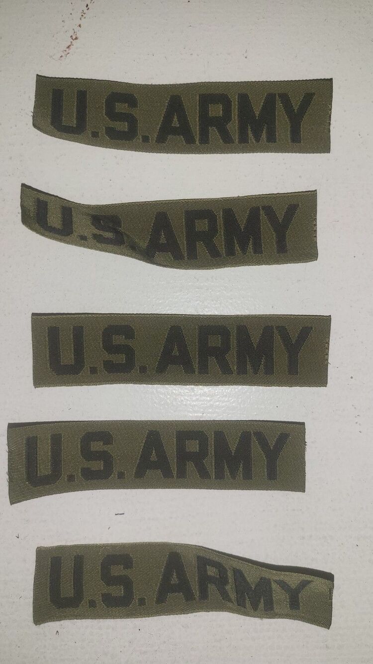 US Army Branch Tape Black on Olive Sold Seperately